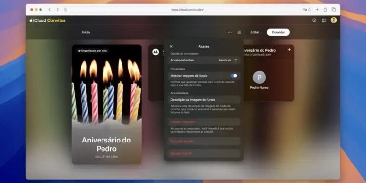 Como adicionar uma DESCRIÇÃO na imagem de FUNDO do app Convites em 2025!