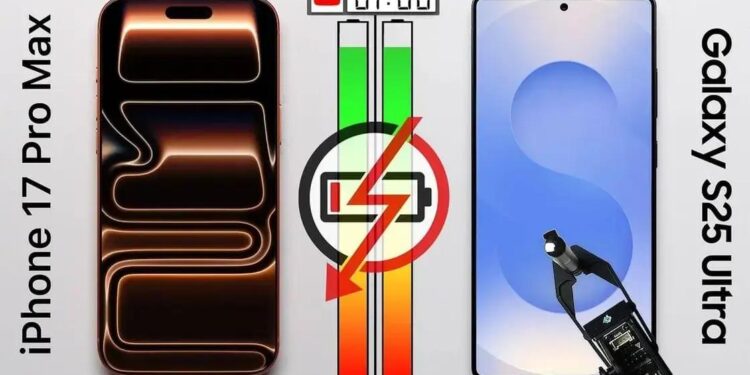 Teste de Bateria: O iPhone 17 Pro Max DESBOLADO em Comparativo com Galaxy S25 Ultra!